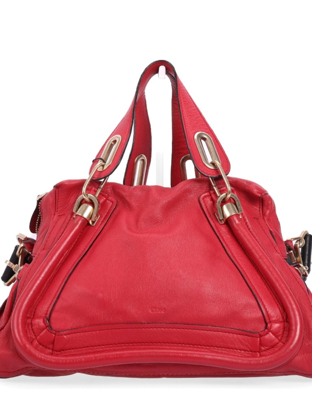 Chloe Paraty Red Leather Shoulder Satchel